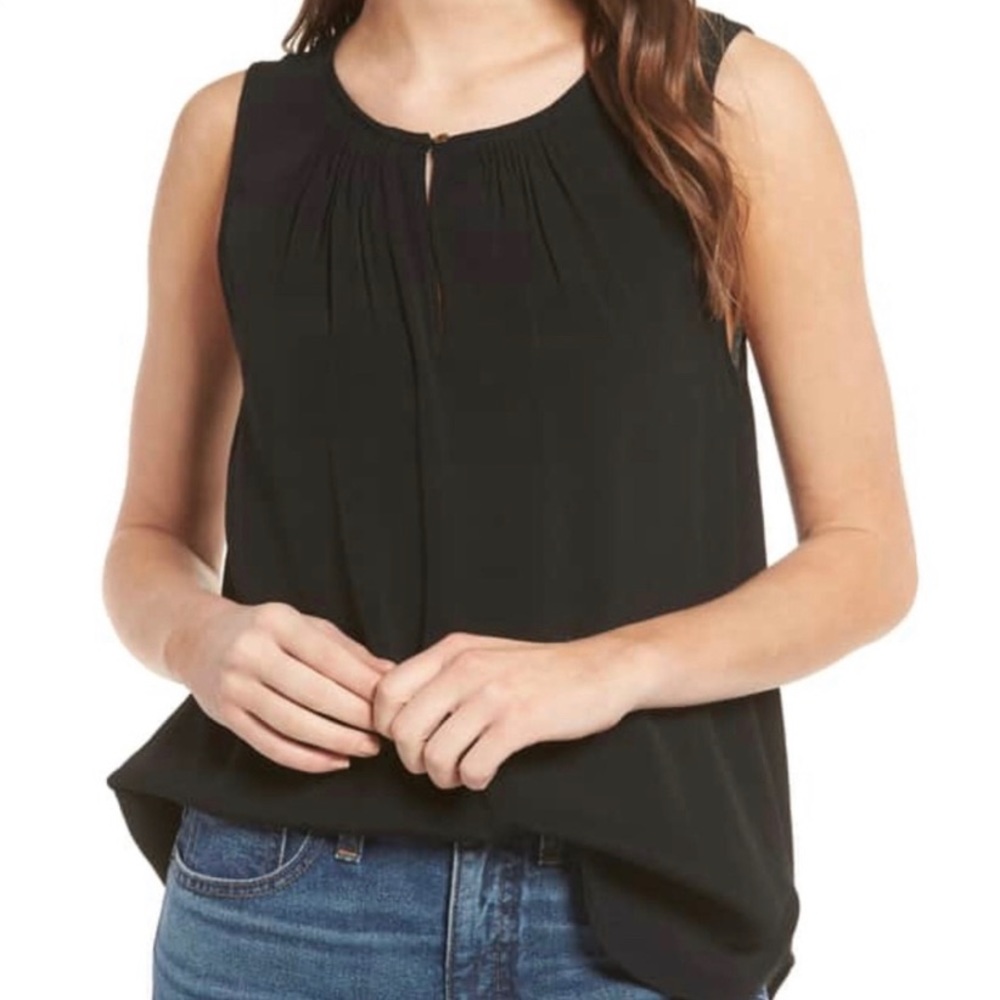 Madewell Black Memory Keyhole Tank Size XS